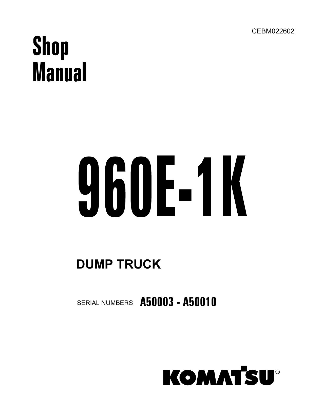 960E-1K Shop Manual
